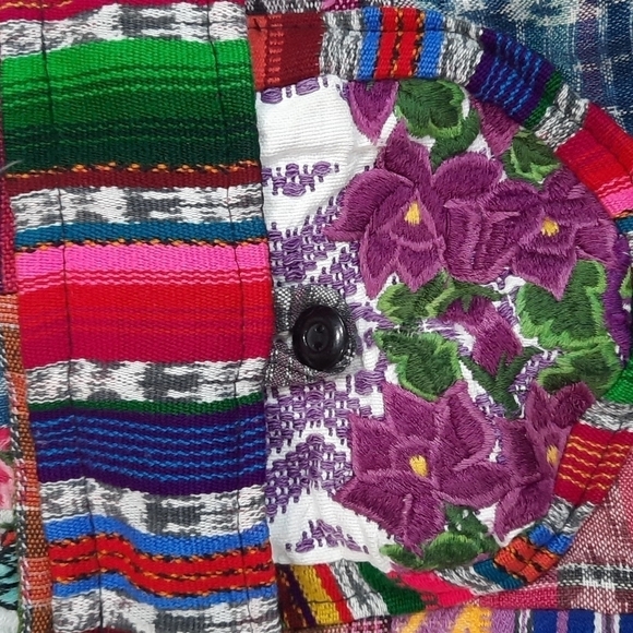 Upcyled Patch Embroidered Handmade Purse - Picture 2 of 6